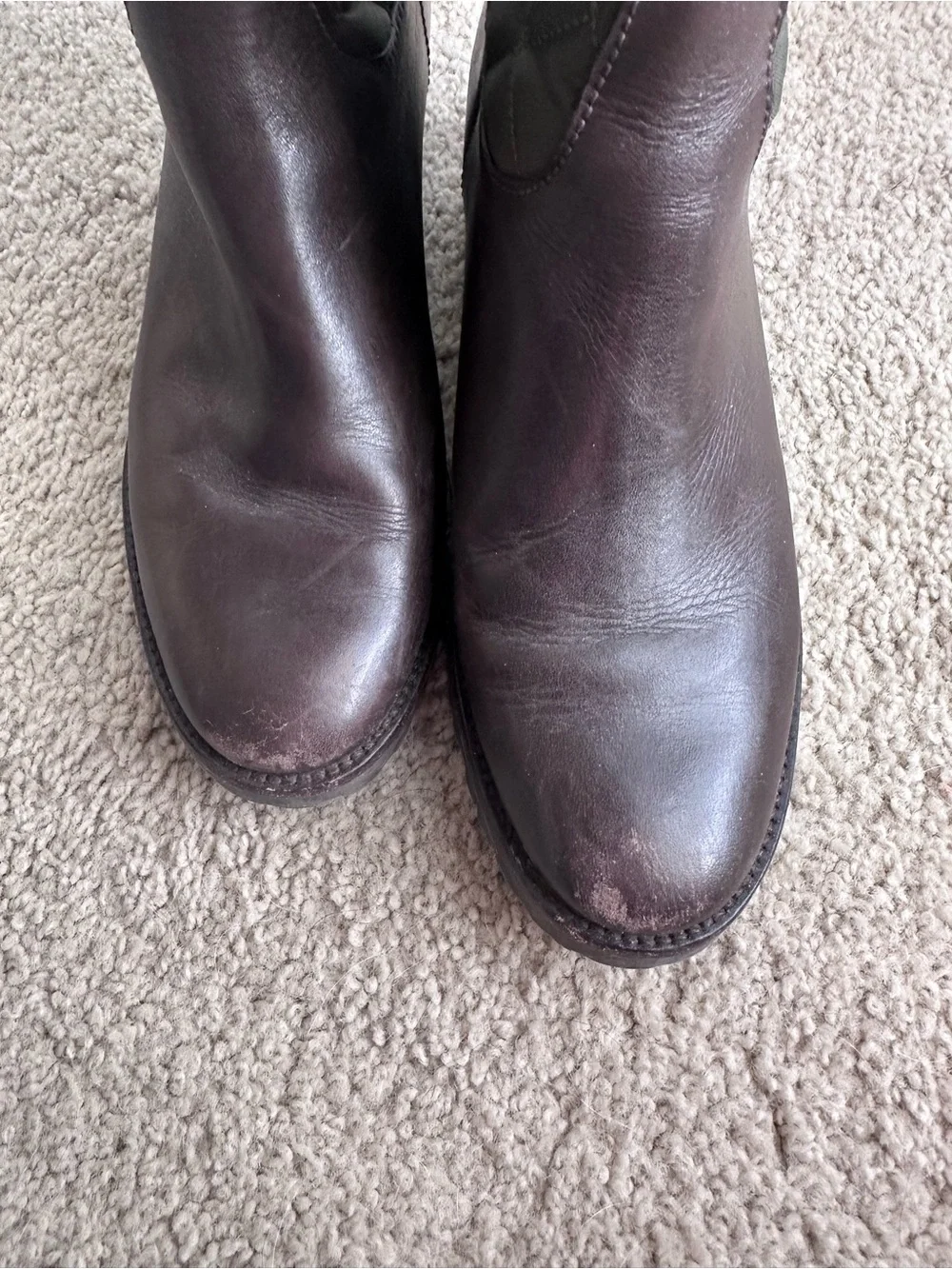 Tory Burch Rowan Quilted Riding Boots Green/Brown Leather